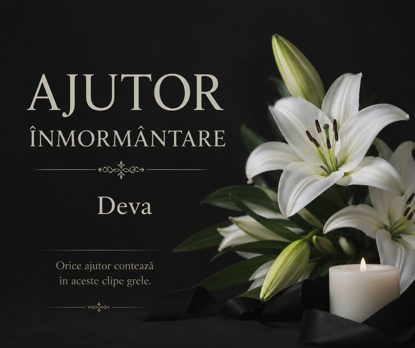 Ajutor înmormântare Deva - acte și consultanță servicii funerare